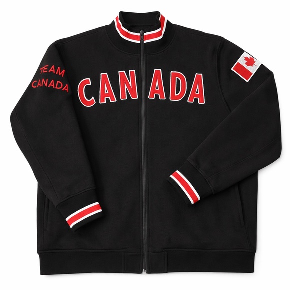 surelite Other - Team Canada Vintage Style Black Full Zip Sweater Jacket With Embroidery XL